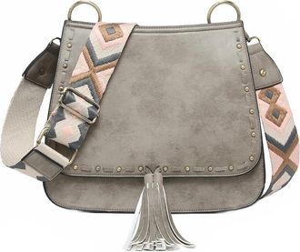 Jen & Co. Womens Bailey Crossbody Bag In Grey/taupe