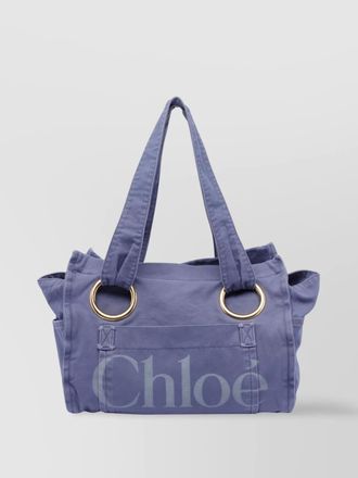 Chloe ミディアムハンドバッグ ブルー SS25 クロエ マザーズバッグ レディース Chloe Kids クロエ キッズ