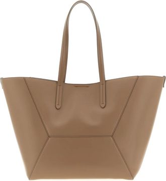 Brunello Cucinelli BC Duo Large Shoulder Bag - Dames - Shoppers - Beige - ONE Size - Leer - Tassen