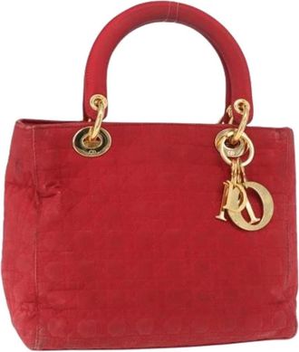 Dior Pre-owned Handbags, female, Red, Size: ONE SIZE Pre-owned Vintage Nylon Hand Bag