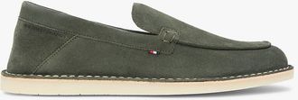 Tommy Hilfiger Mens Suede Slip-On Loafer - Green - US 11.5 / EU 45