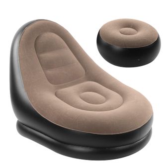 OEM Sof&aacute; Y Reposapi&eacute;s Hinchables, 125 X 85 X 100 Cm, Sill&oacute;n Hinchable Para Exteriores Y Puf Hinchable Para Exteriores, Apto Para Uso En Interiores Y Exter