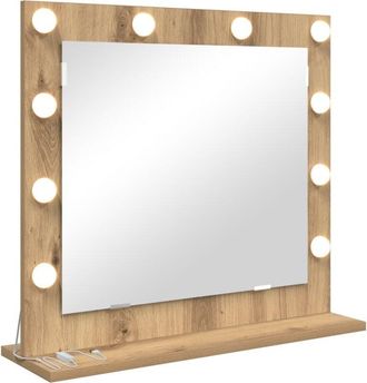 vidaXL Espejo de Tocador con espejo Roble artesanal 60 x 55 x 18 cm Vidaxl