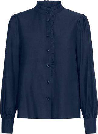 Ichi Ihkarlani SH Bluser 20121887 - - Blouses & Shirts - Donna - Blu - M
