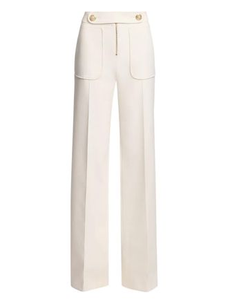 Elie Saab crepe trousers - White