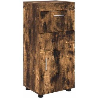 vidaXL Vidaxl - Bathroom Cabinet Smoked oak 37 x 31.5 x 82 cm Engineered wood