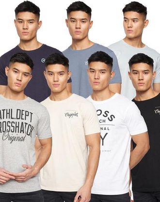 Crosshatch Jackmap 7pk Assorted T-Shirts Mens - Multicolour - Size Small