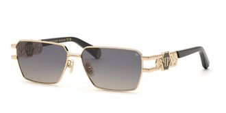 Philipp Plein SPP210M 0300 Mens Sunglasses Gold Size 59