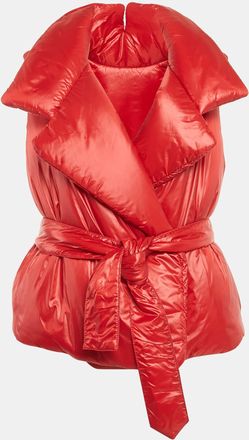 Norma Kamali Red Nylon Sleeveless Sleeping Bag Vest