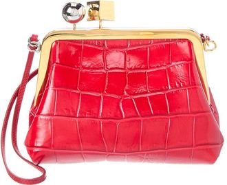 Jacquemus Croc-Embossed Leather Crossbody