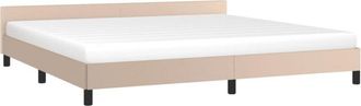 vidaXL Estructura De Cama Con Cabecero Sin Colch&oacute;n Capuchino 200x200cm Vidaxl