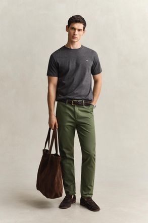 GANT Men Slim Fit Smart Chinos (33/32) DRY HERB GREEN