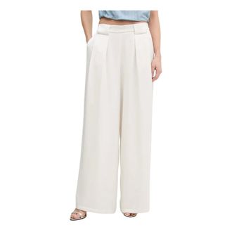DKNY Dkny, Dames, Broeken, Wit, Maat: S Satijn