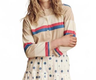 The Great. The Shrunken Henley In Study Hall Stripe