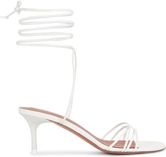 Amina Muaddi Lori Lace Up 60 Sandals, Brand Size 37.5 ( US Size 7.5 )