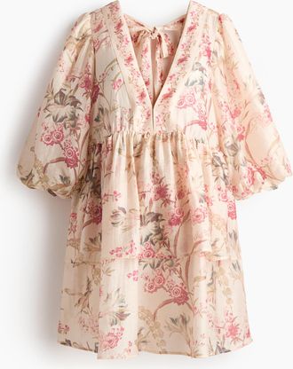 H&M MAMA Kleid aus Leinenmix - Beige