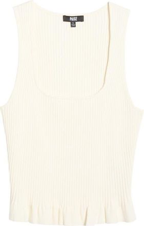Paige Bronwyn Rib Tank in Ivory at Nordstrom, Size Xx-Small