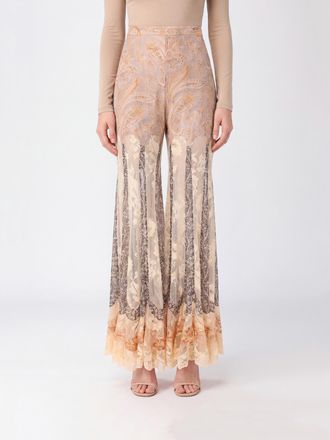 Zimmermann Pantaloni wide leg Valiant in seta a vita alta con stampa floreale