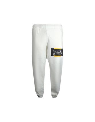 Off-white Mens Off-White Caravaggio Painting Shorten Logo White Sweatpants - Size: 33/32/32