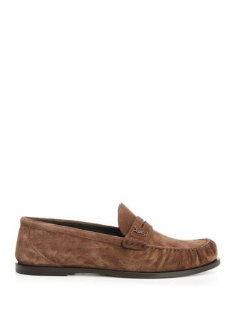 Saint Laurent Le Loafer Supple Scarpe Basse Marrone-Uomo