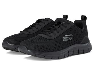 Skechers Mens Track Leshur Sneaker, Black, 12 UK