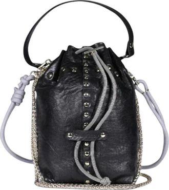 CRAIE STUDIO Beco Stud - Dames - Schoudertassen - Zwart - ONE Size - Leer - Tassen