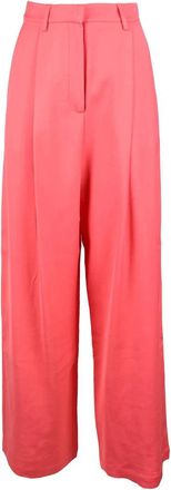 Alysi Wide-Leg High-Waist Trousers with Belt Loops