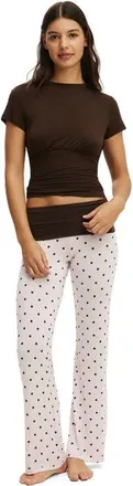 Cotton On Womens Airy Soft Roll Waist Pant in Smooth Kristy Polkadot Pink at Nordstrom, Size Medium