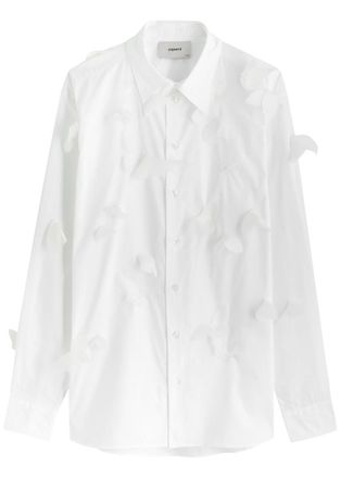 Coperni Organza Butterfly Cotton-poplin Shirt - White - 34 (UK6 / XS)