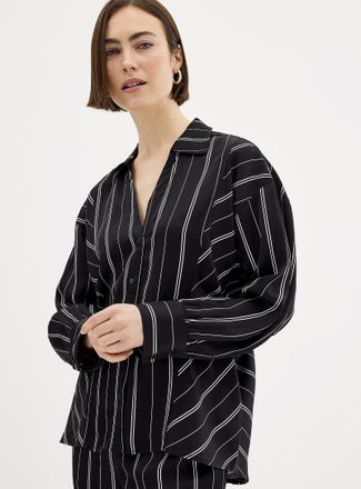 Soaked In Luxury Womens Marcela contrasting stripes satin shirt