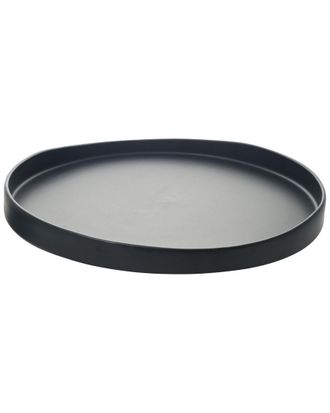 Ten Strawberry Street 12.75In Ripple Black Tray