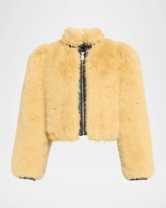 Et Ochs Finley Faux Fur and Faux Leather Combo Jacket