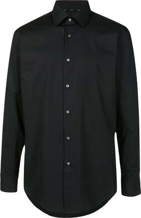 HUGO BOSS Black Cotton Formal Shirt