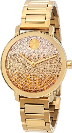 Movado Bold Evolution Quartz Gold Dial Mens Watch 3600931