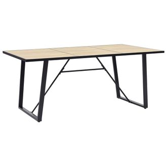 vidaXL Mesa De Comedor De Mdf Color Roble 200x100x75 Cm Vidaxl