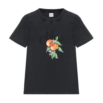 Chlo&eacute; Tops, Dames, Zwart, S, Katoen, Baby Fit Logo T-shirt