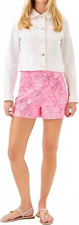 Lilly Pulitzer Womens Sarissa Stretch Short In Conch Shell Pink Pennys Playground
