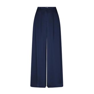 Dante6 Onique Wide Leg Satin Pants - Dames - Broeken - Blauw - Maat: M Satijn