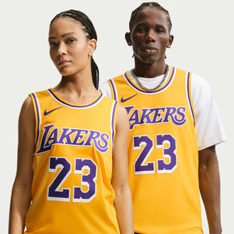 Nike Los Angeles Lakers Icon Edition Nike Mens Dri-FIT ADV NBA Authentic Jersey in Yellow | DM6028-731