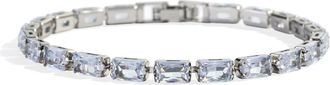 Mint & Lily Baguette Tennis Bracelet in Silver at Nordstrom, Size 7