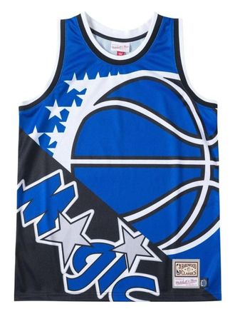 Mitchell & Ness x NBA Big Face Fashion 5.0 Orlando Magic tanktop - Blauw