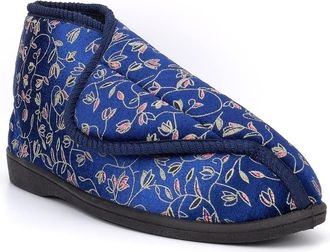 Generic Ladies Rubber Sole Slippers Size 8 Womens Bootie Slippers Size 7 Womens Rubber Sole Slipper Ladies Washable Slipper Touch Fastening Washable Sizes 3-8