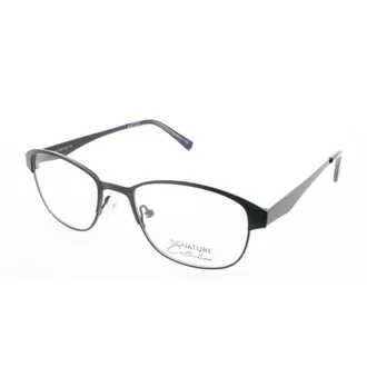 Signature Unisex Black Rectangular Eyeglass Frames Pn111Blk50