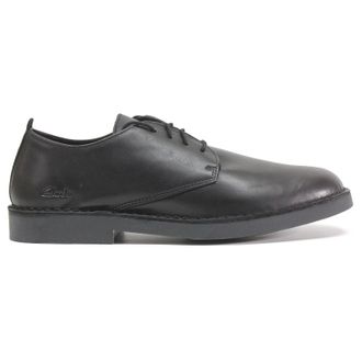 Clarks Desert London Evo Leather Mens Lace Up Shoes - Black - Size:UK 10.5