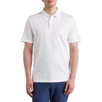 Theory Short Sleeve Polo in White at Nordstrom, Size Xx-Large
