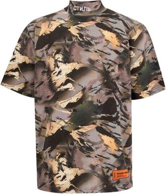 Heron Preston Camouflage Print T-Shirt