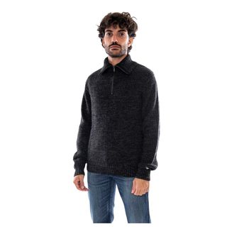 Lee Relaxed Mock Neck Zip Sweatshirt - Heren - Truien - Zwart - Maat: S Zijde