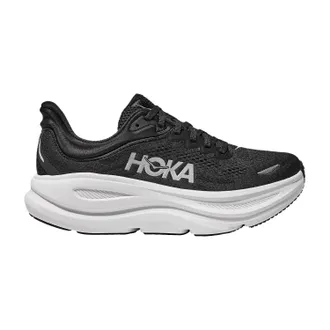 Hoka One One Bondi 9 1162012-BWHT Sneakers Womens Black Lace-Up Running Shoes