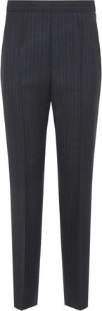 Jil Sander Broeken, Dames, Blauw, 2Xs, Wol, Midnight Sail Slim-Fit Broek