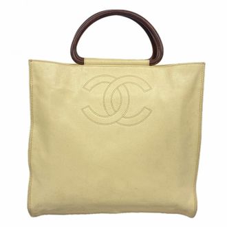 Chanel Ivory Grained Calfskin Tote Bag (Pre-Owned)